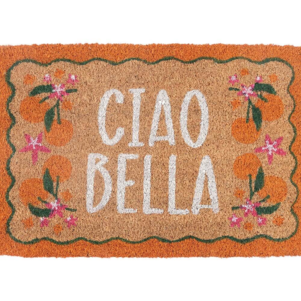 Orange Ciao Bella Coir Doormat