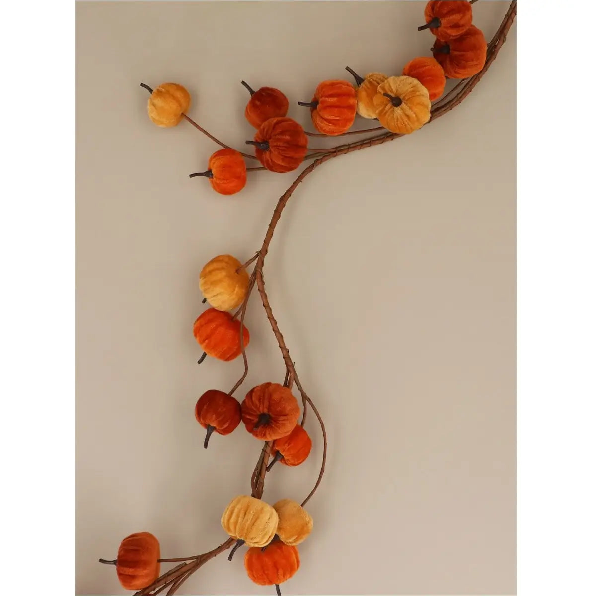 Velvet Pumpkin Mix Autumn Garland by Gisela Graham Southend