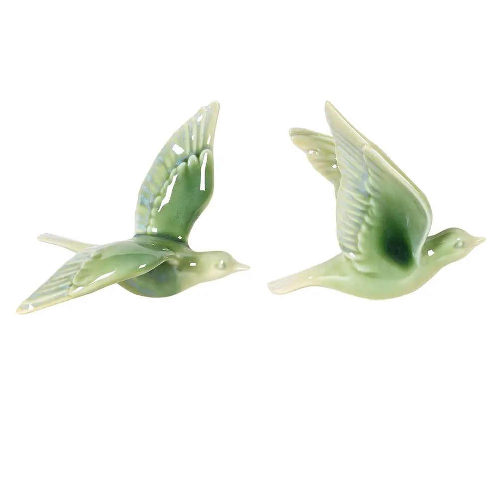 Pair of Reactive Green Flying Bird Wall Decor in Southend