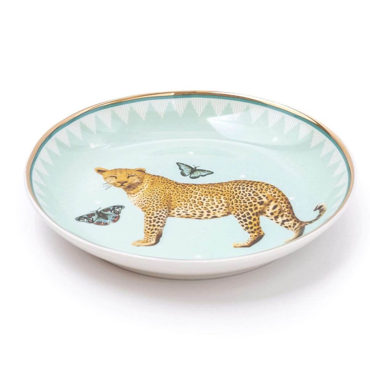 Pale Green Leopard Trinket Dish