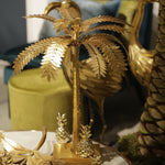 Gold Palm Tree Candle Holder 48cm