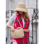 Park Lane Fuchsia Pink Flower Scarf SC1978FUCHSIA
