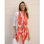 Park Lane Flame Orange Flower Scarf SC1978FLAME