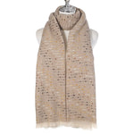 Park Lane SC1793 Natural scarf with Coloured Slub Threads