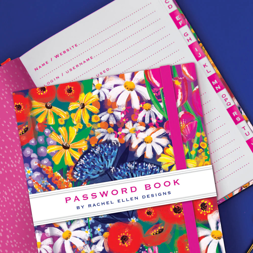 Password Book - Full Bloom Design