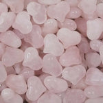 Mini Rose Quartz Crystal Heart Token
