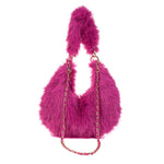 Pink Wild Orchid Shaggy Fur Handbag Park Lane BAG77