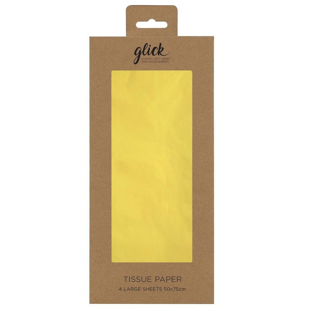 Lemon yellow plain tissue paper for gift wrapping