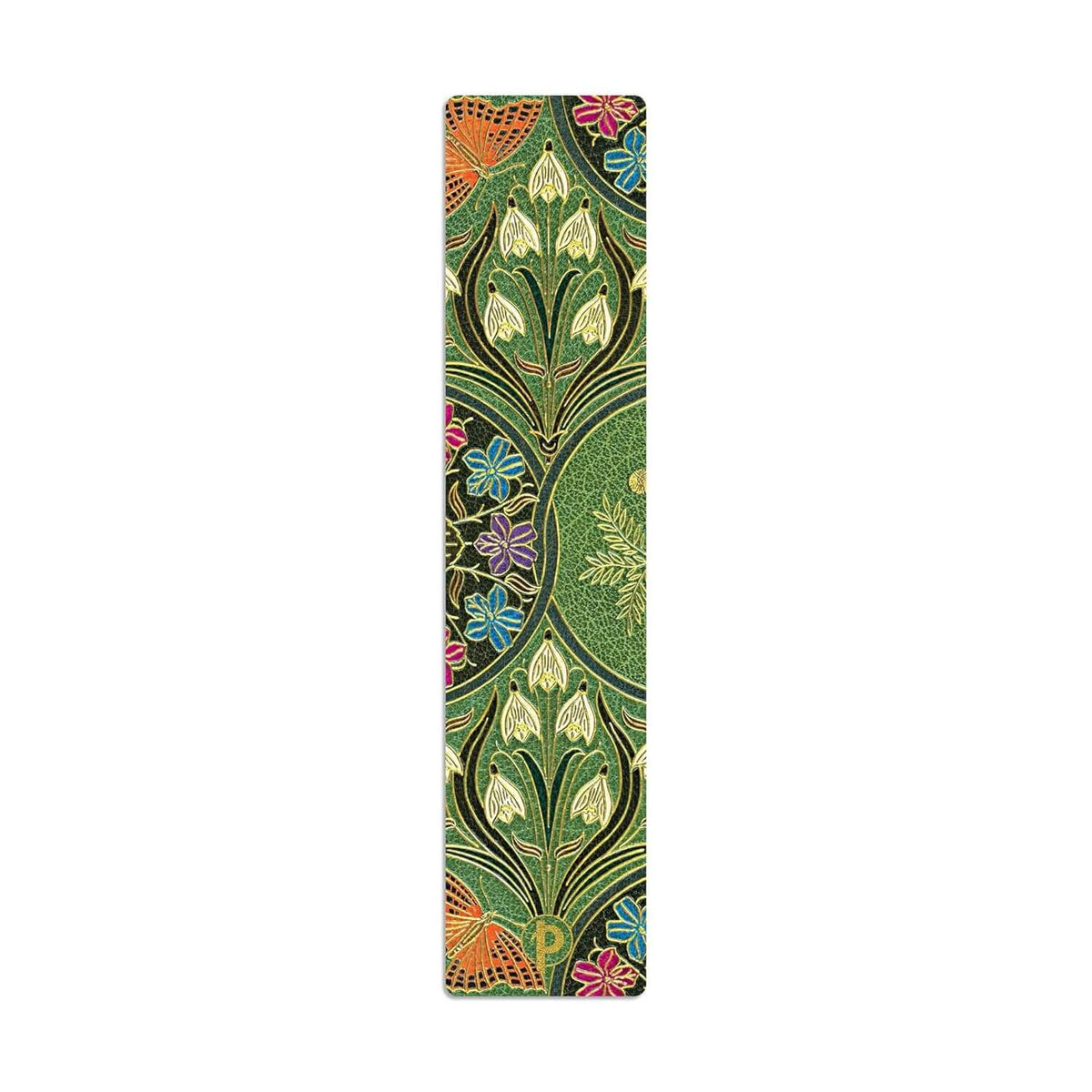 William Morris bookmark with Poetry in Bloom floral pattern 