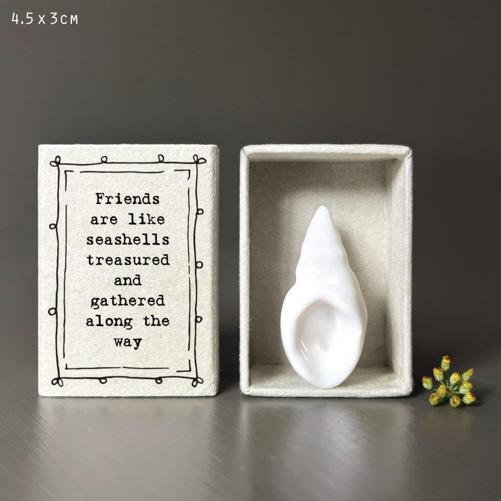 Porcelain Seashell Friendship Matchbox Token