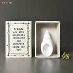Porcelain Seashell Friendship Matchbox Token