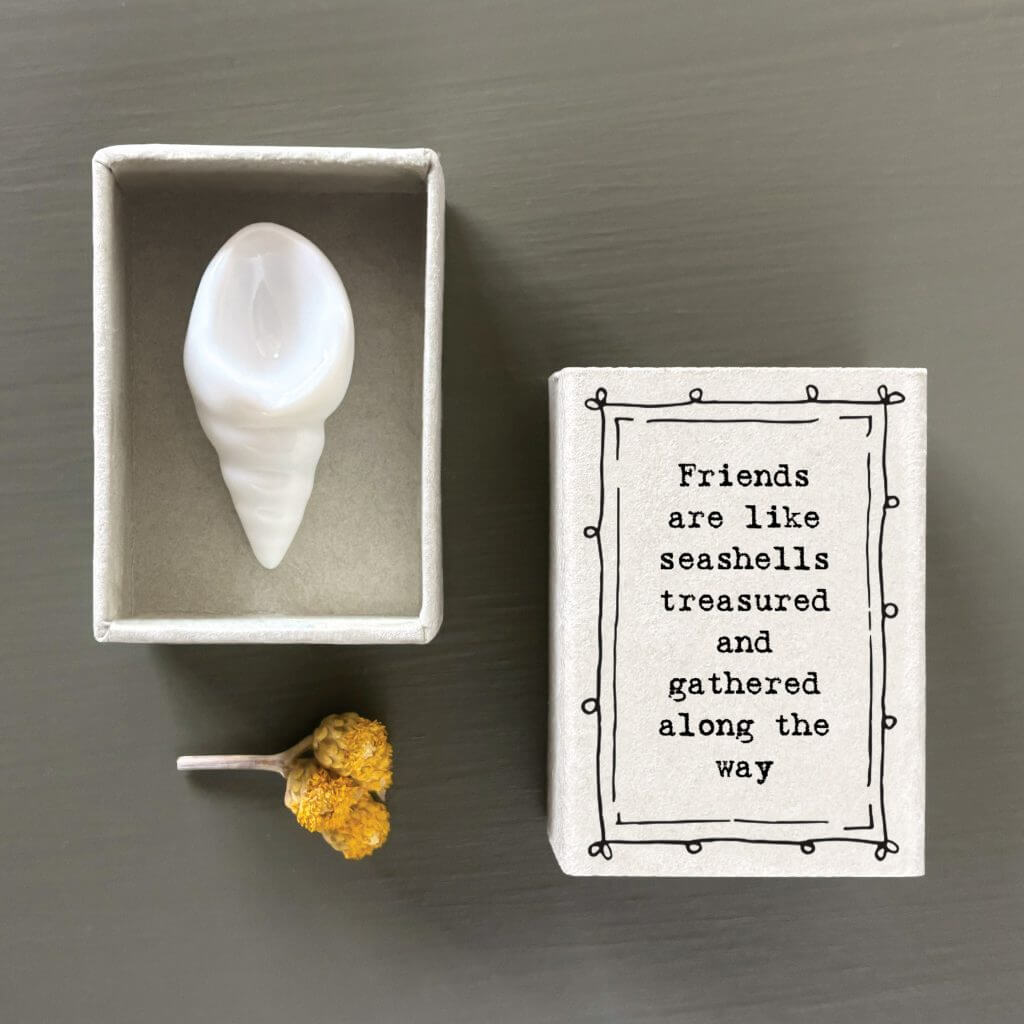 Porcelain Seashell Friendship Matchbox Token