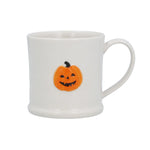 Pumpkin Face Stoneware Mini Mug by Gisela Graham