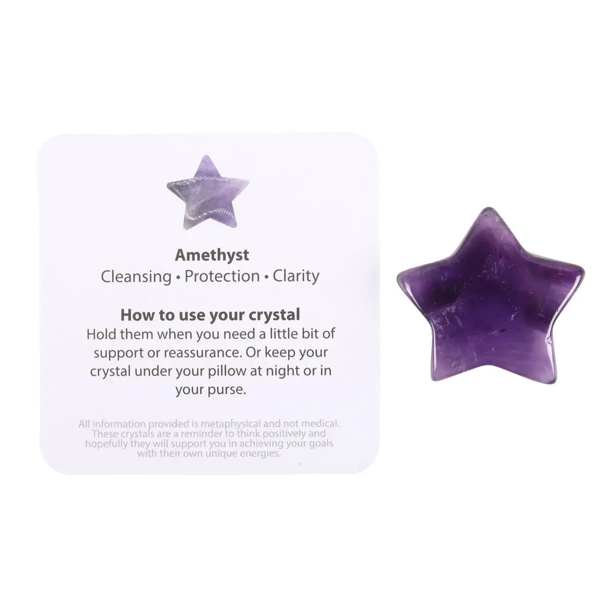 Friends Are Like Stars Amethyst Crystal Lucky Star