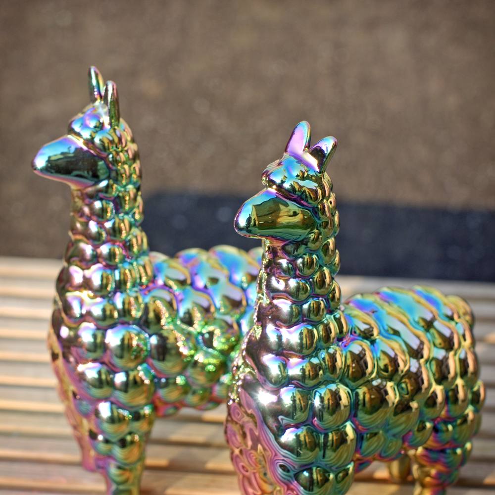 Llama. Rainbow Glaze Ceramic