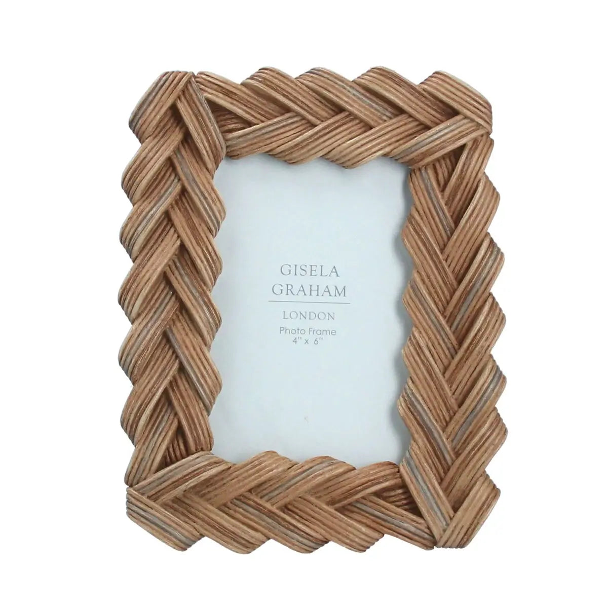 Woven Rattan Style 4x6 Picture Frame by Gisela Graham