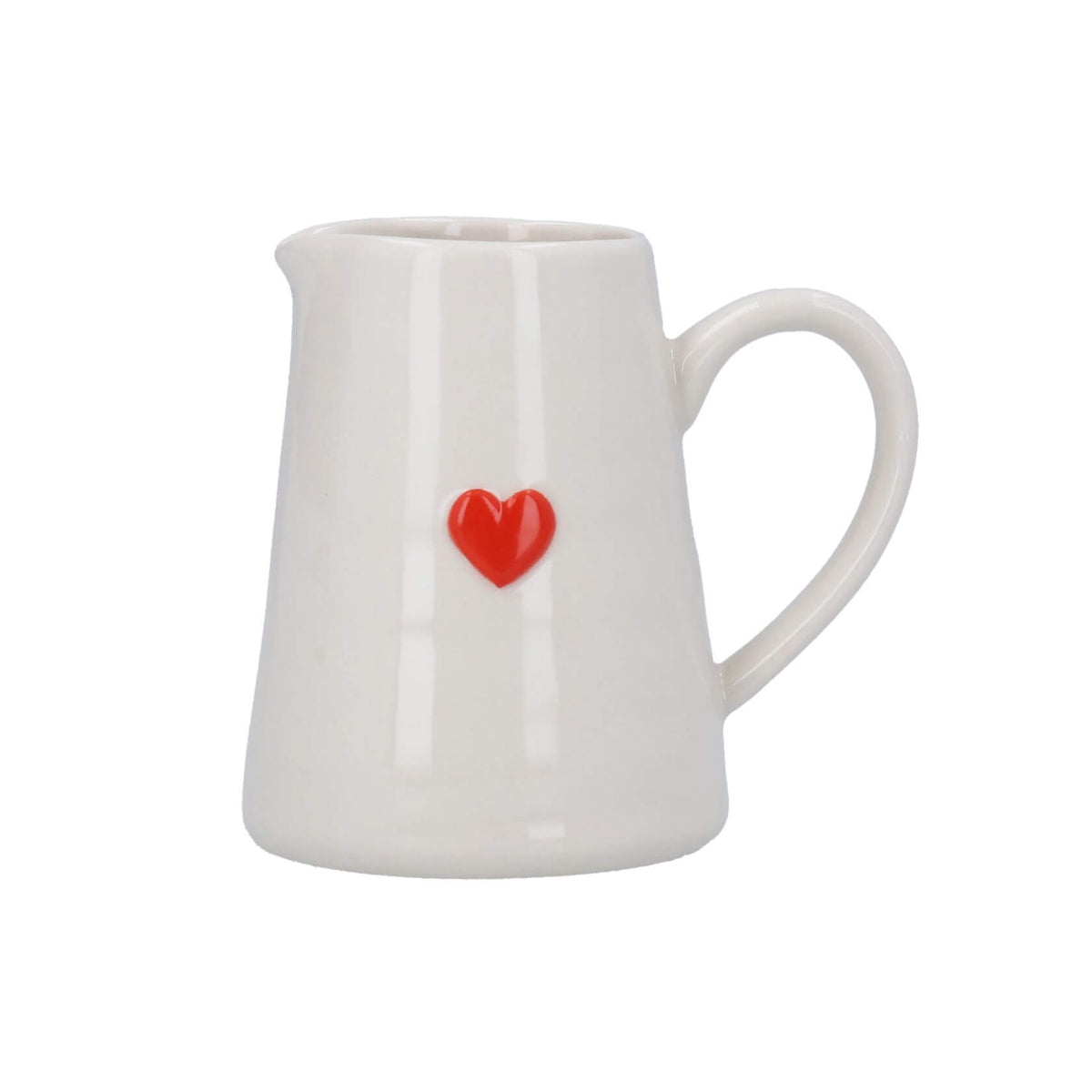 Red Heart Stoneware Mini Jug by Gisela Graham