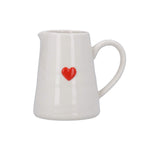 Red Heart Stoneware Mini Jug by Gisela Graham