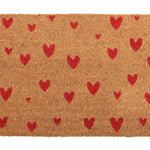 Red Love Hearts NaturalCoir Doormat
