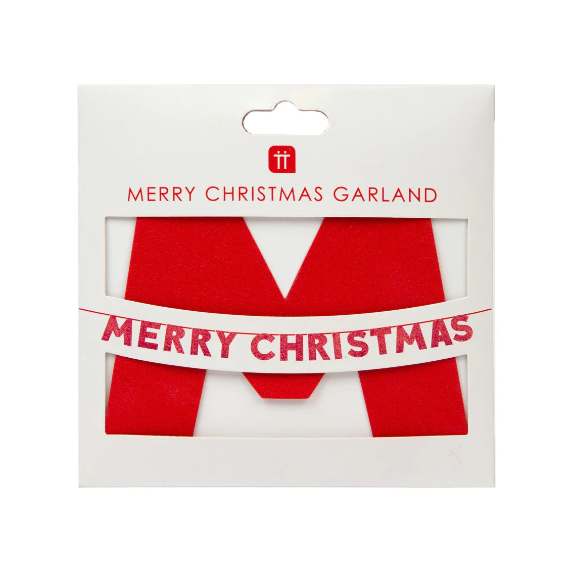 Red Merry Christmas Garland 2m