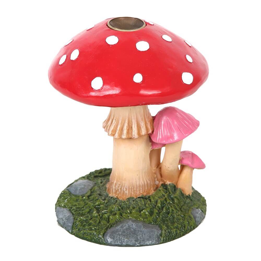 Red & White Mushroom Backflow Incense Burner