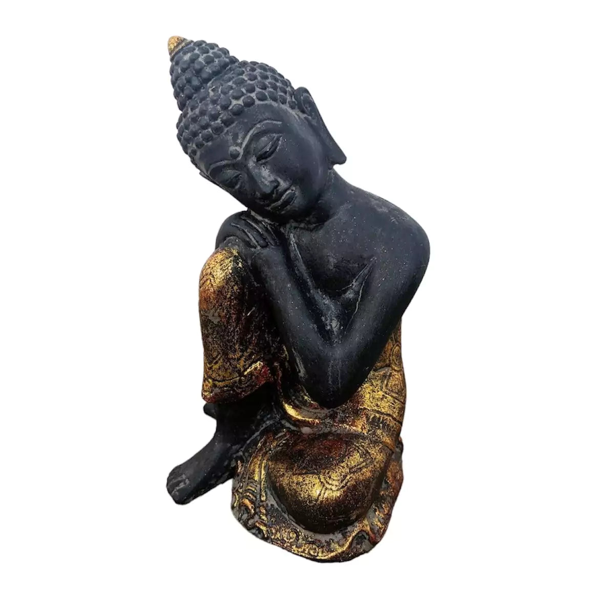 Black & Gold Resting Buddha Statue