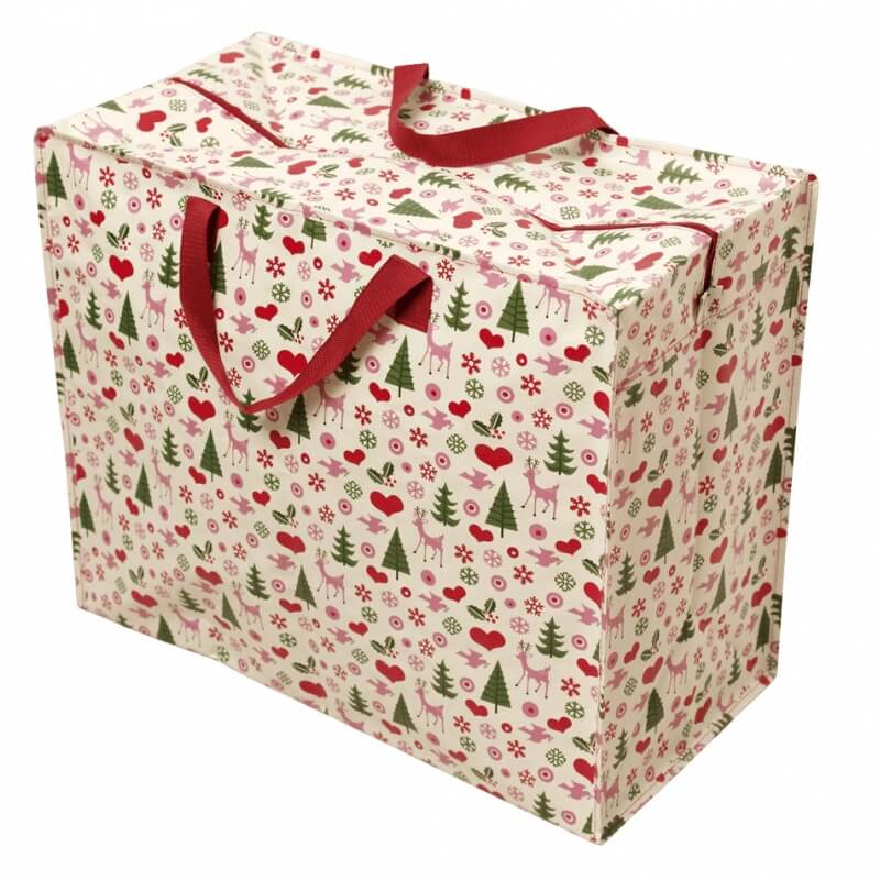 50s Christmas Design Jumbo Storage Bag