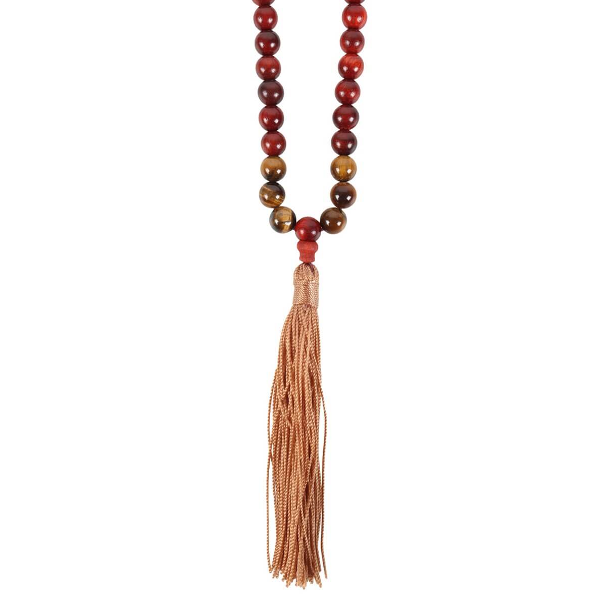 Rosewood & Tiger's Eye Mallah Necklace