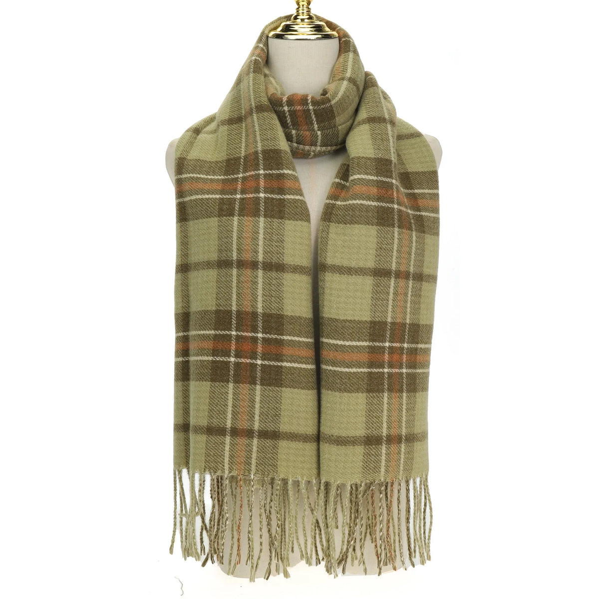 Green Check Scarf SC2081