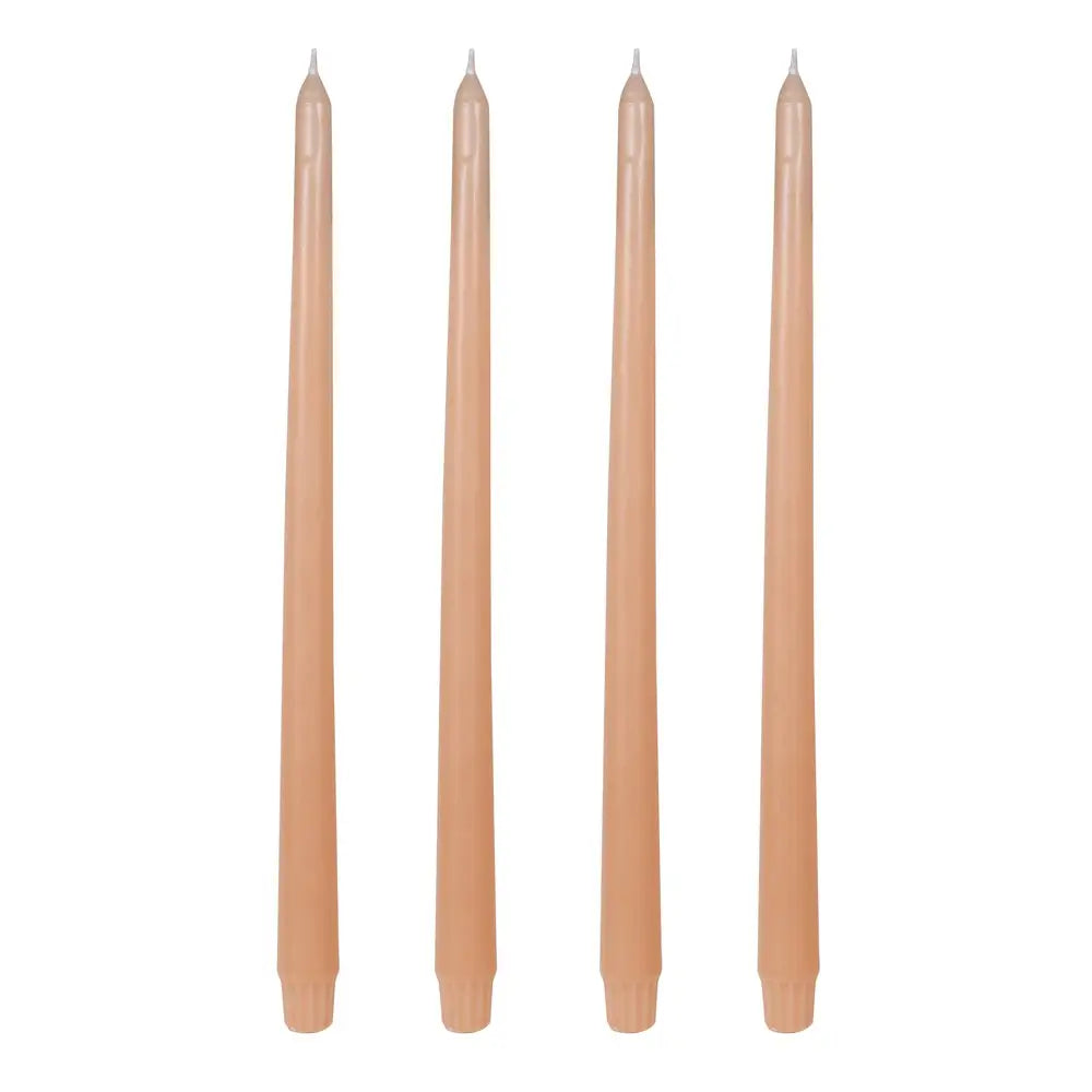 Extra Tall Brown Dinner Candle Set of 4