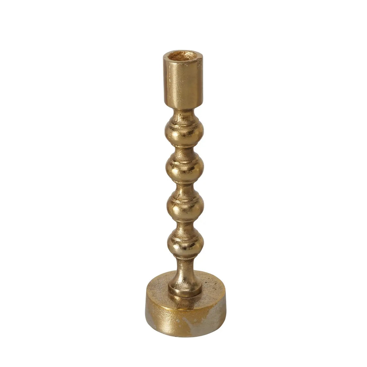 Gold Sand Cast Candlestick