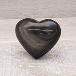 DM Silver Sheen Obsidian Large Heart 70mm