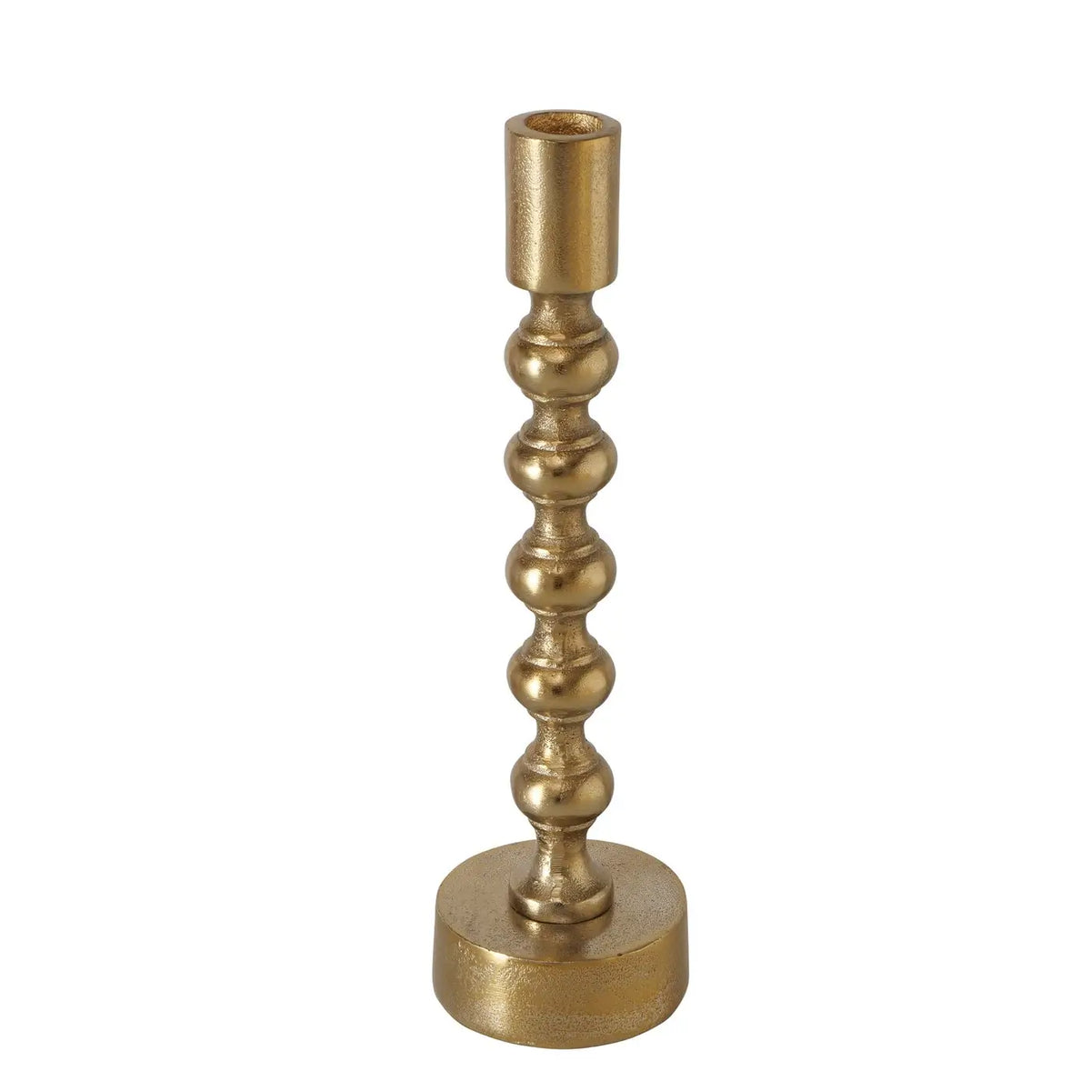 Gold Sand Cast Candlestick