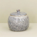 Gisela graham Small Blue Speckled Stoneware Pot with Lid to buy in Southend