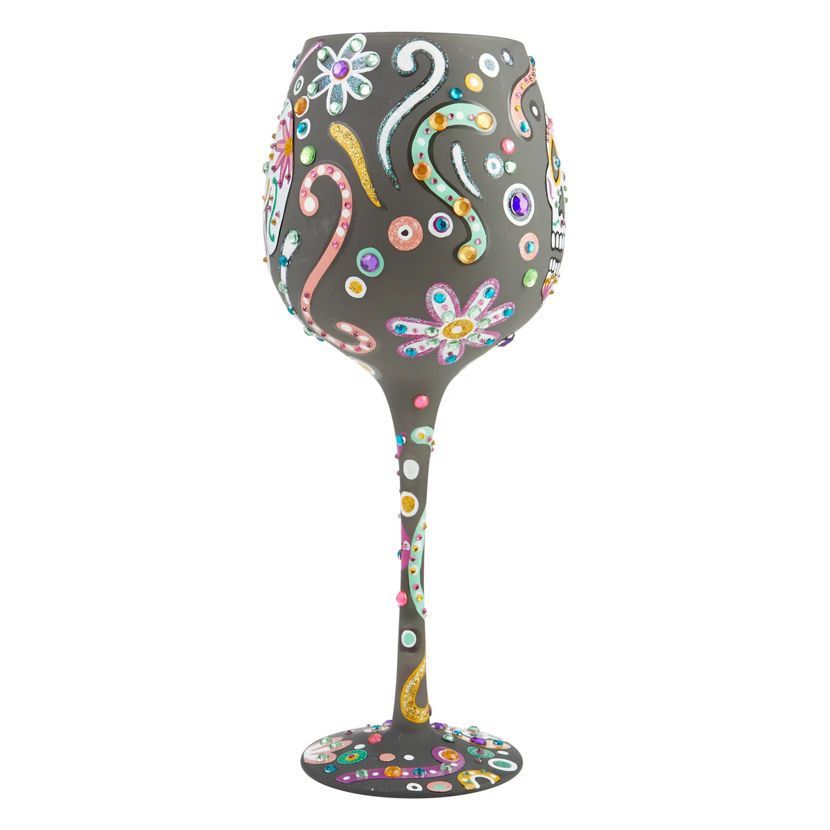 Superbling Day Of The Dead Sugar Skulls Glass