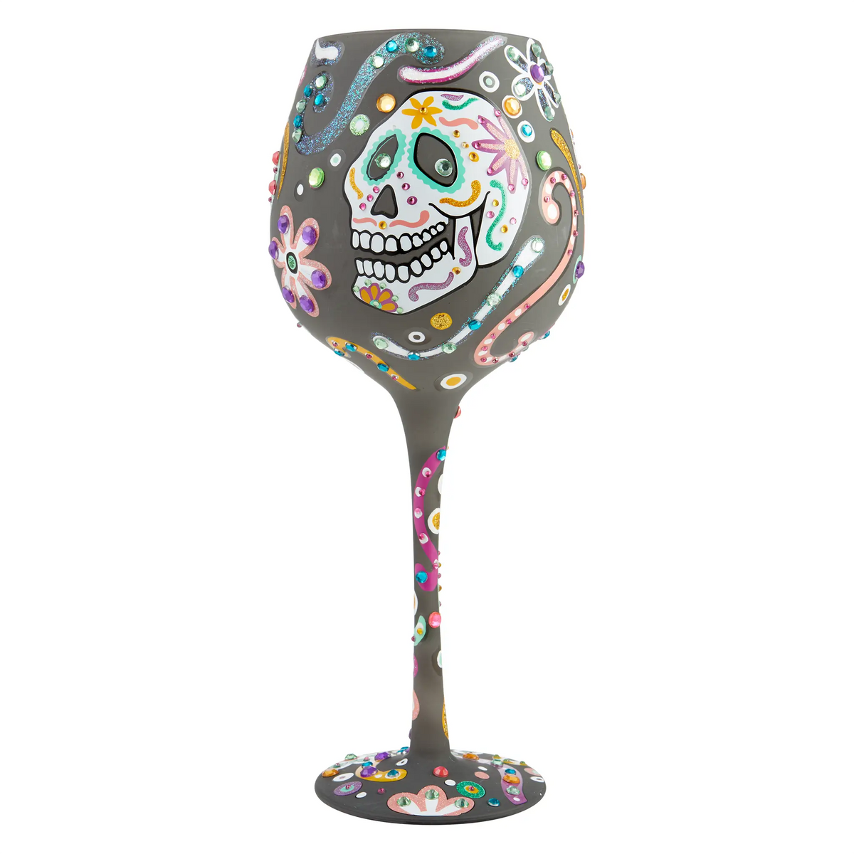 Superbling Day Of The Dead Sugar Skulls Glass