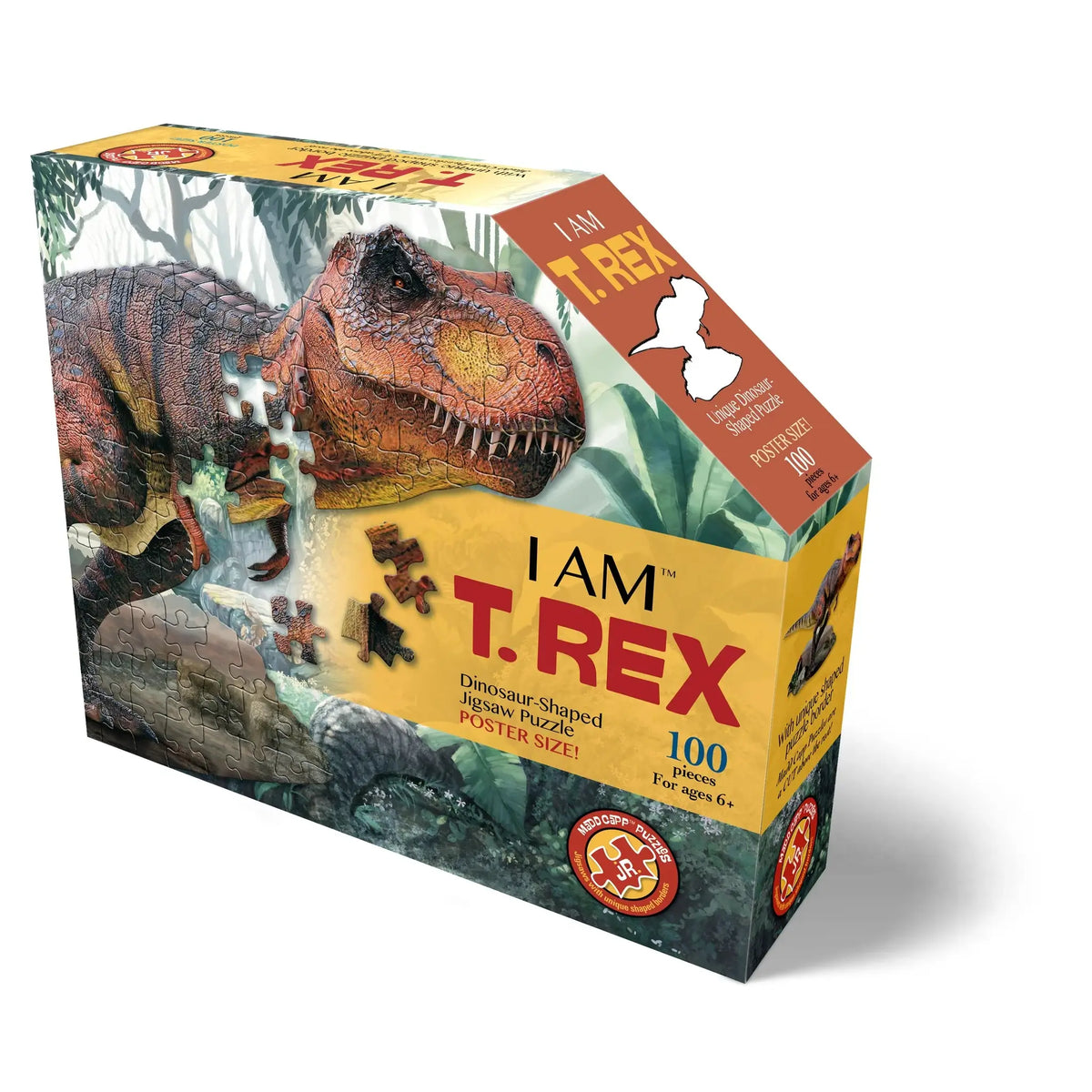 Madd Capp T-Rex Dinosaur Shaped 100 Piece Jigsaw Puzzle