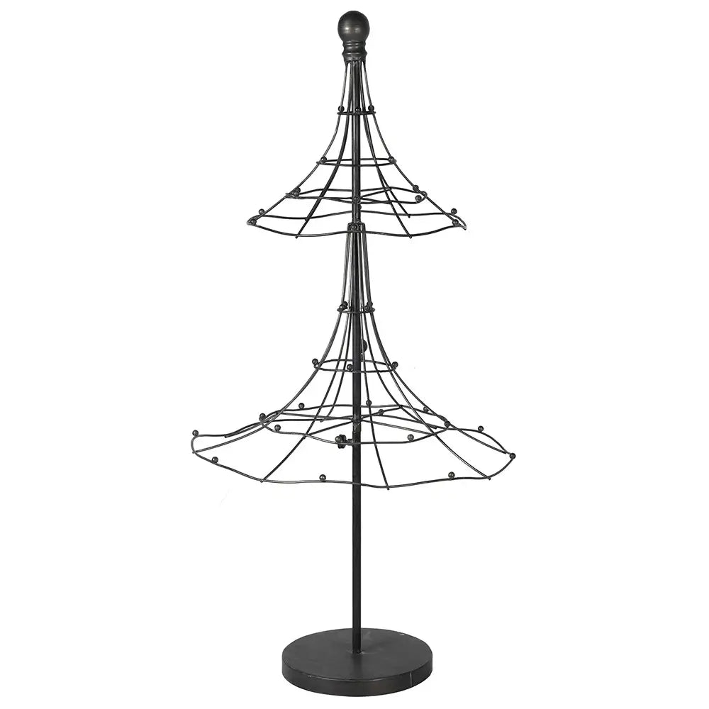 Tall Black Wire Christmas Tree