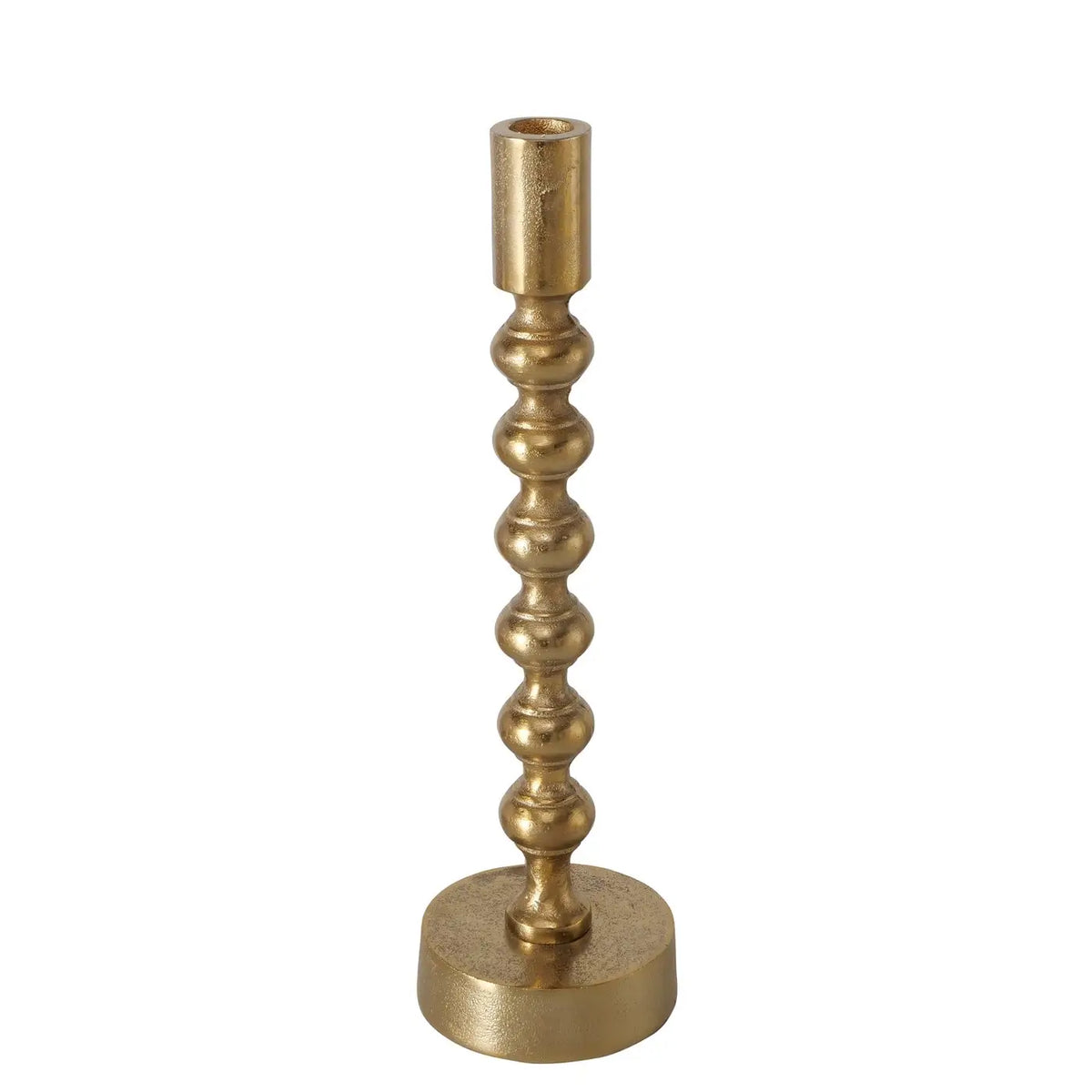 Gold Sand Cast Candlestick