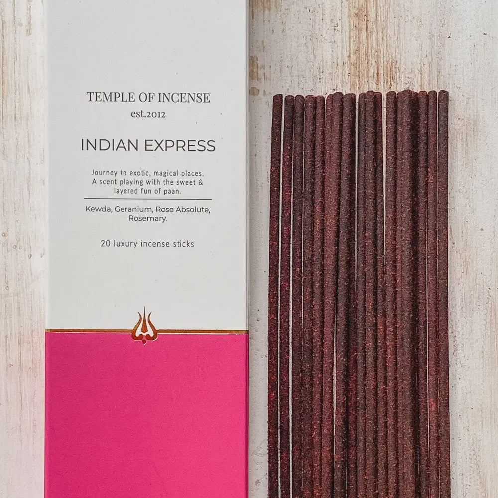 Indian Express Incense Sticks by Temple of Incense inn Southend at Under the Sun incense shop