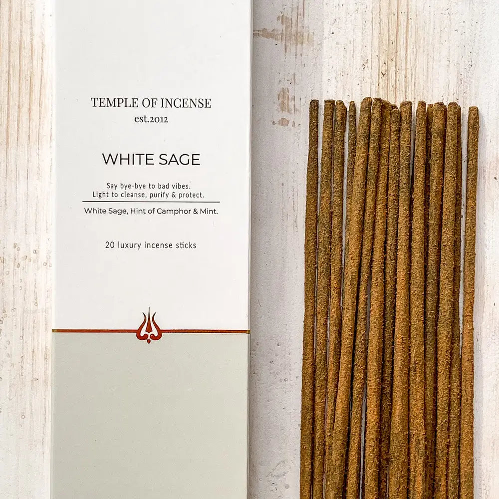 Premium White Sage Incense Sticksfrom Temple of Incense in Southend at Under the Sun incense shop