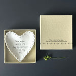 Those We Love Don't Go Away Scallop Edge Heart Dish