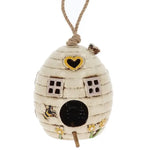 Village Pottery Beehive Cream Bird House