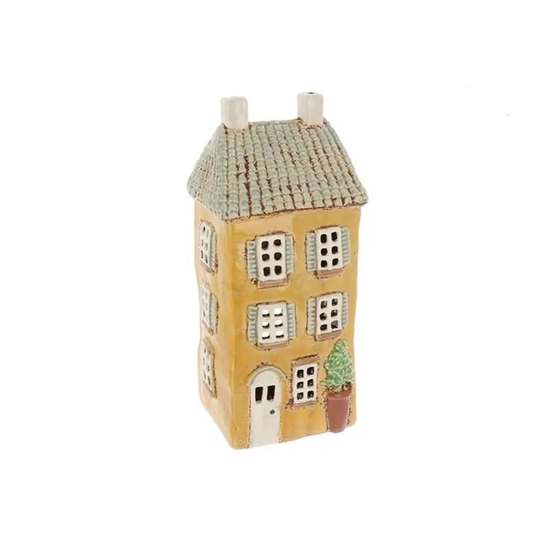 Village Pottery Garden House with Shutters Tealight