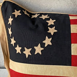 American Betsy Ross flag cushion with 13 Stars in Circle