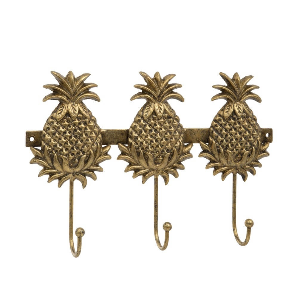 Triple Gold Pineapple Coat Hook