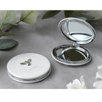 Silver BumblebeeWhite Compact Mirror