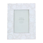 White Floral Picture Frame 4x6 size