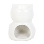 White Happy Cat Oil Burner