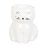 White Happy Cat Oil Burner 